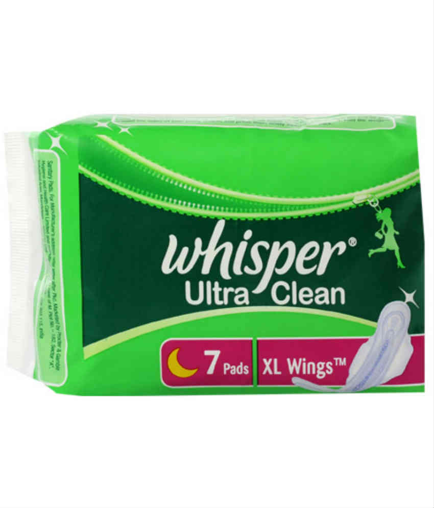 WHISPER ULTRA CLEAN XL SANITARY PADS (GREEN)