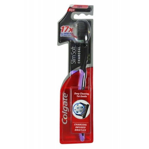 COLGATE TOOTHBRUSH - SLIM SOFT CHARCOAL