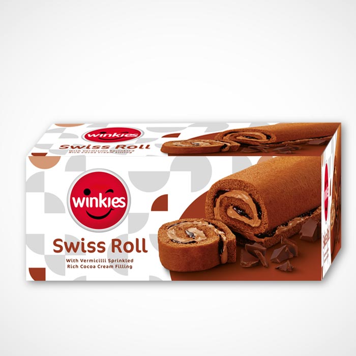 WINKIES SWISS ROLL RICH COCOA CREAM FILLING