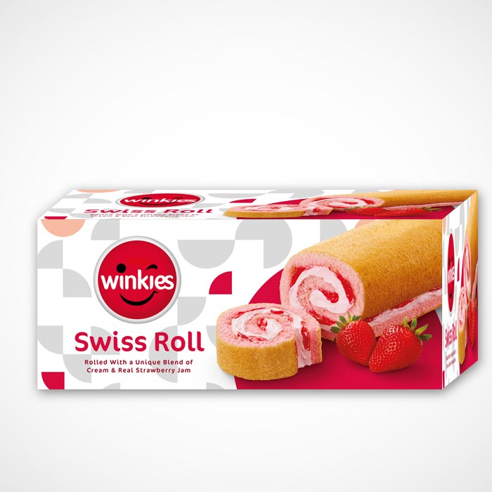 WINKIES SWISS ROLL REAL STRAWBERRY JAM