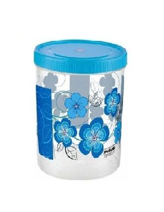 PLASTIC CONTAINER WITH SPOON 1100 ML (COLOR MAY VARY)