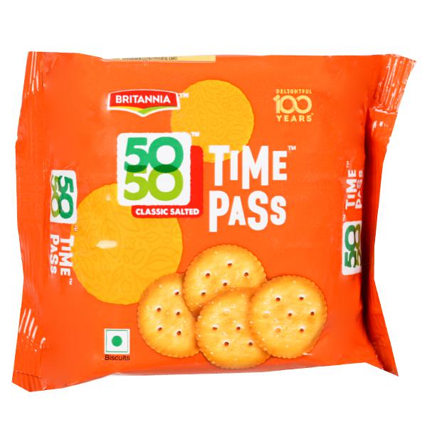 BRITANNIA 50 50 TIME PASS CLASSIC SALTED BISCUITS