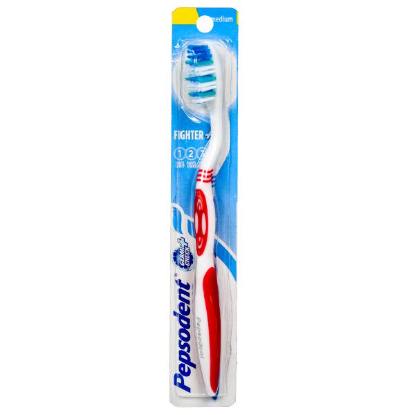 PEPSODENT FIGHTER PLUS TOOTHBRUSH (MEDIUM)