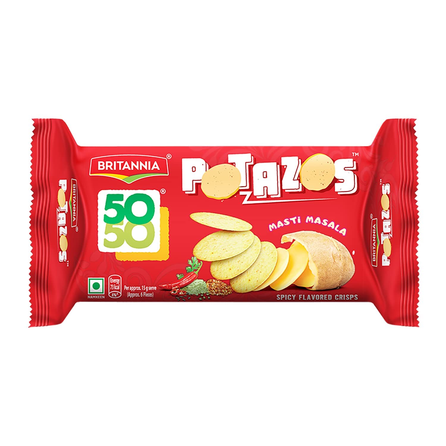 BRITANNIA 50 50 POTATOS CRISPS BISCUITS