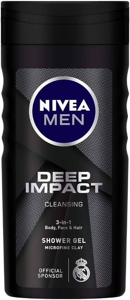 NIVEA MEN DEEP IMPACT SHOWER GEL (3 IN 1 FACE, BODY & HAIR)